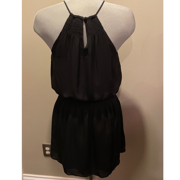 Joie Nahal Silk Halter Dress in Caviar (Black) - Picture 6 of 8